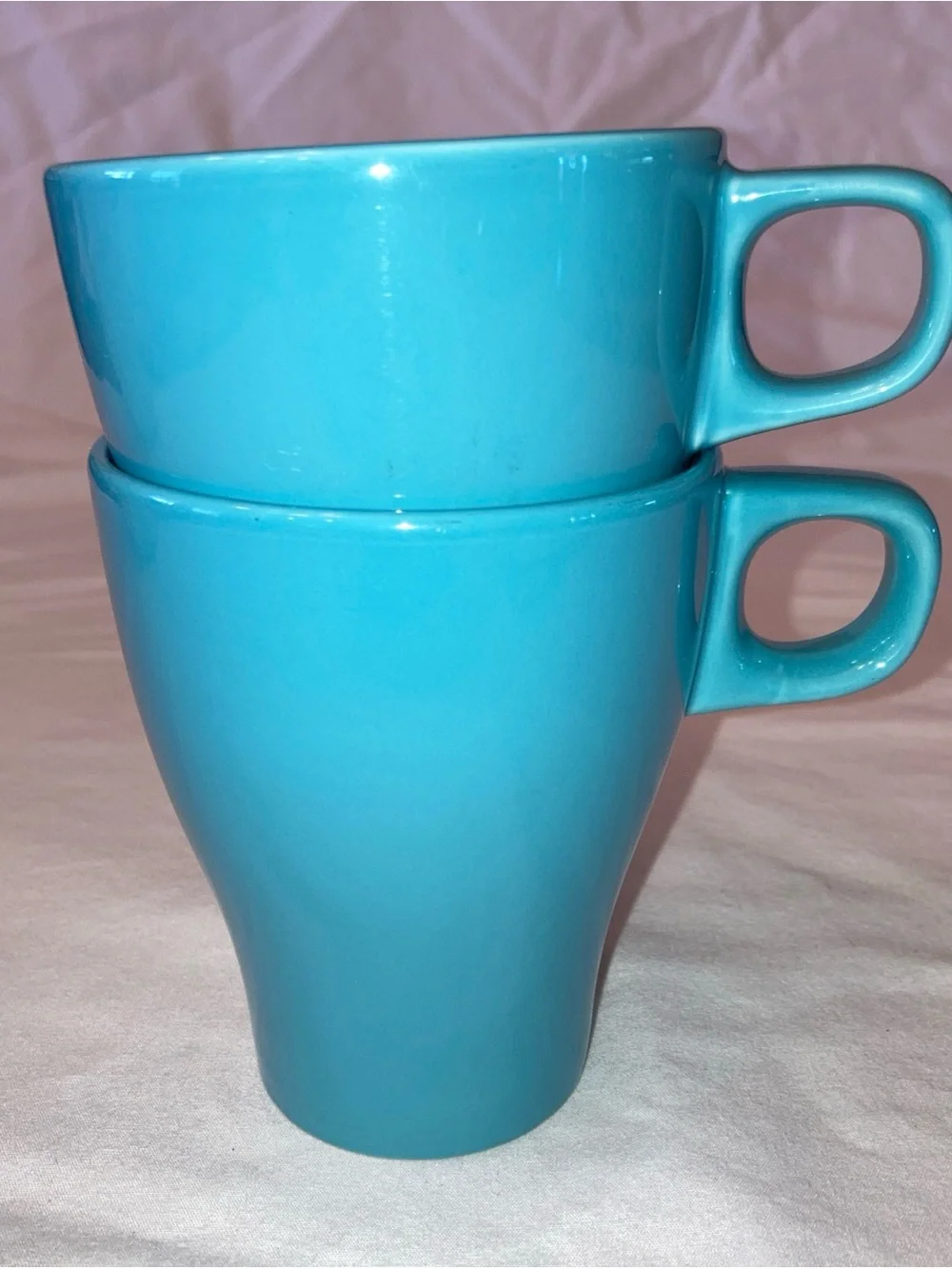 IKEA Turquoise Ceramic Coffee Mugs - Set of 2